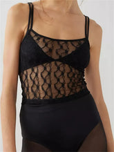 Mesh Sheer Camis Slim Lace Embroidery See Through Square Neck Sleeveless Solid Short Vest for Summer Crop Tops